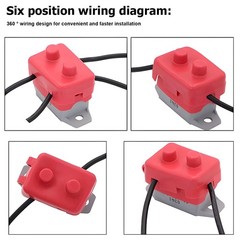 2PCS 10 Amp Automatic Reset Circuit Breaker with Cover Stud Bolt, 12V 24V Typ…