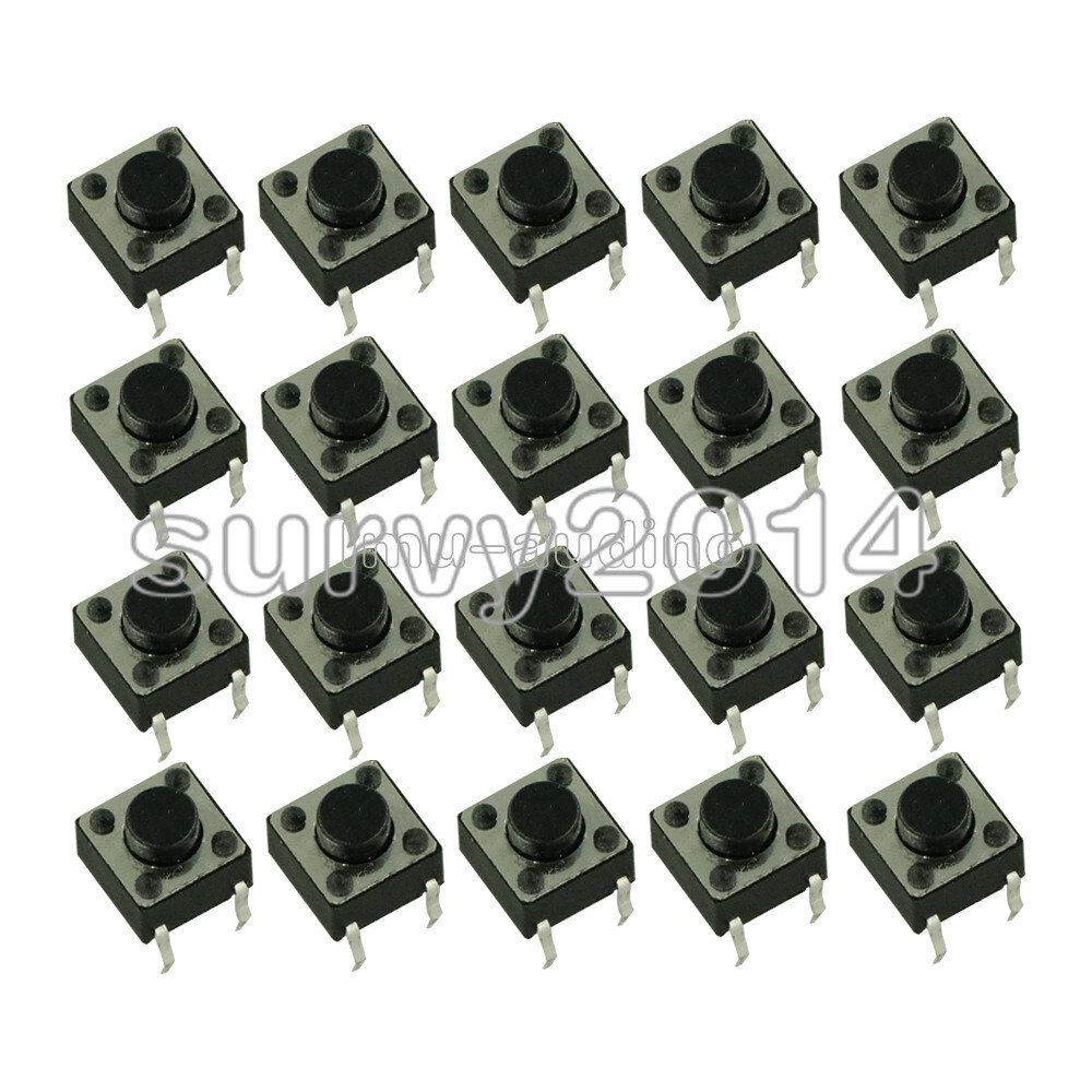 100PCS 6x6x5mm DIP Through-Hole 4pin Tactile Push Button Switch Momentary
