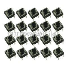 100PCS 6x6x5mm DIP Through-Hole 4pin Tactile Push Button Switch Momentary