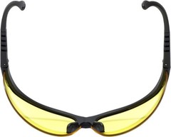 Full Rim Adjustable Safety Glasses with Yellow Tint for Indoor and Outdoor Use