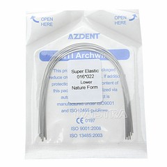 10pcs Orthodontic Arch Wire Natural Form Dental Super Elastic Niti 16X22 Lower