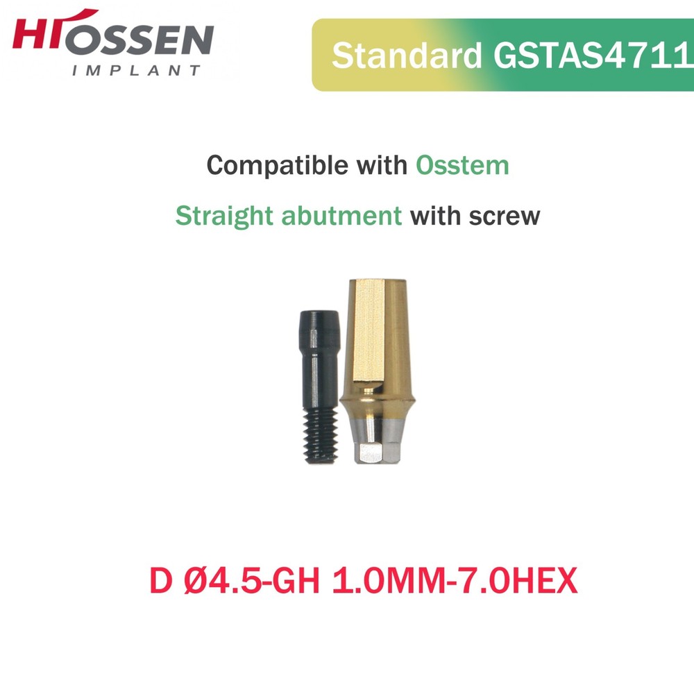 Transfer Straight Titanium Osstem GS Implants Abutment Compatible Regular Ø4.5