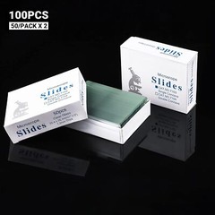 100Pcs Microscope Slide Concave Single concave Glass Slide Single Depression USA