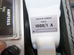 AEMC 138 100 R Model R Three-Phase Power Factor Meter w/ Chauvin Arnoux 1000/1 A