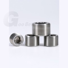 Stainless Steel Internal Hex Male Blanking Plug with BSPP, BSPT and NPT Threads
