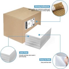 4″x6″ Fanfold Direct Thermal Shipping Labels Zebra & Rollo Printers 1000/Stack