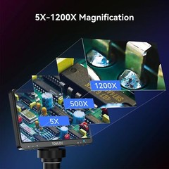 TOMLOV 7″ HD 1080p Digital Microscope 1200X coin loupe jewelry magnifier Camera
