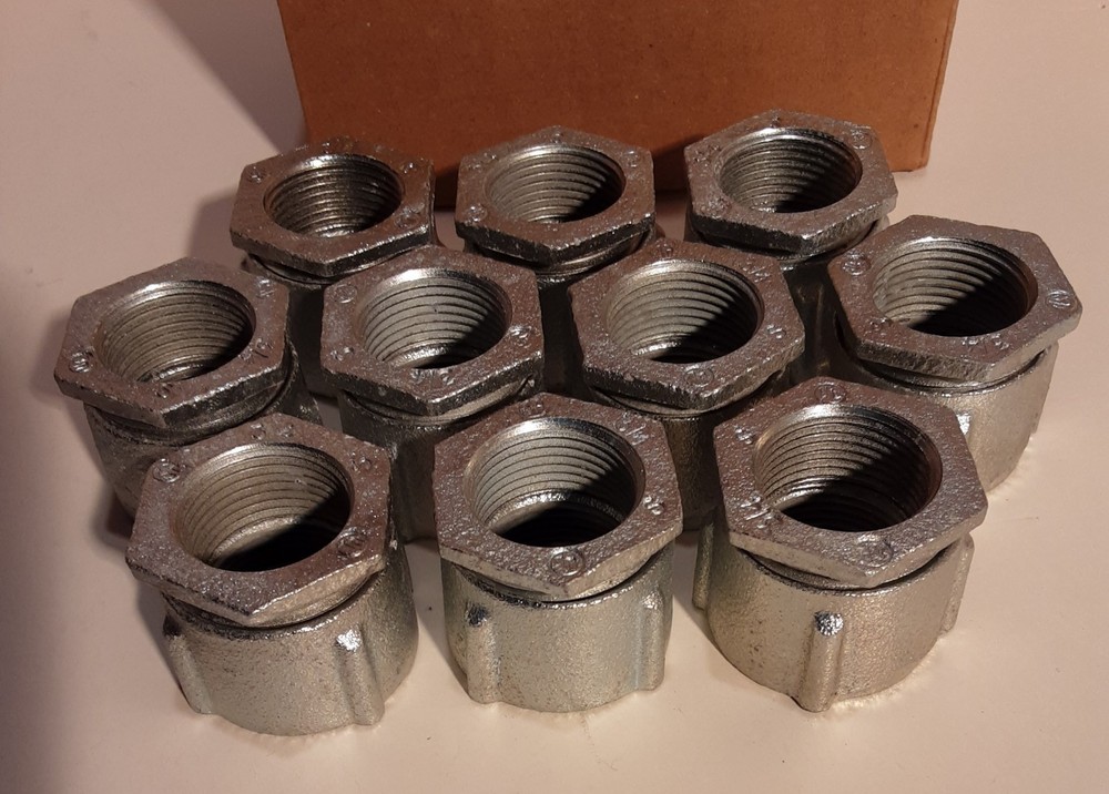 BOX OF 10 TOPAZ 3-piece Steel COUPLINGS 3/4” .75 Inch ERICKSON NEW FREE SHIPPING