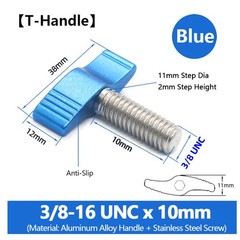 1/4 3/8 UNC Adjustable Clamping Thumb Screw Wing Knob Lever Hand Grip Bolt Metal