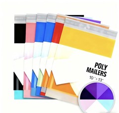 #4 10×13 Color Poly Mailers Plastic Shipping Envelopes Bags 25,50,100,500,1000