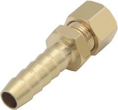 YSIL 2PCS Compression Fitting 3/8″ Tube OD to 5/16″ Brass Hose Barb Transmission