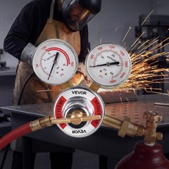 VEVOR Oxygen Acetylene Regulator Set Oxy-Acetylene Welding Gas Gauges T-Handle