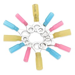 Waterproof Copper Wire Crimp Connectors Assortment Heat Shrink Ring Terminals