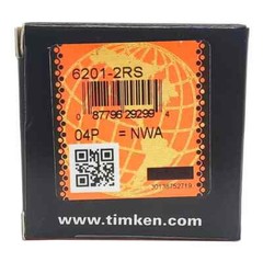 2 PACK TIMKEN 6201-2RS 15X35X11MM Double Rubber Seal Ball Bearings 6201RS