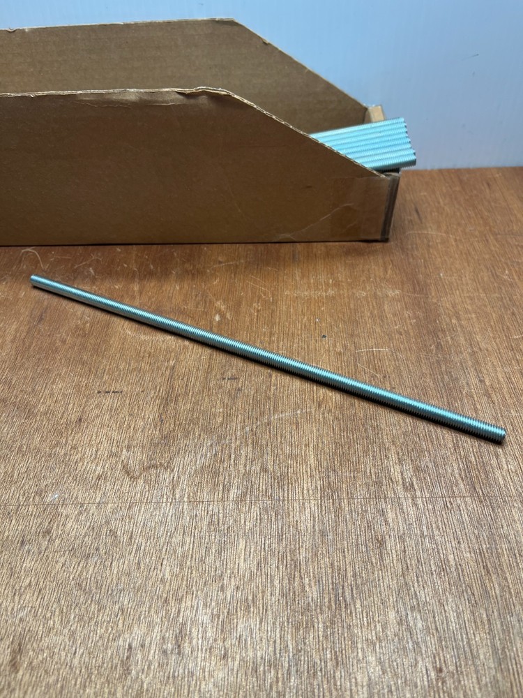 M8-1.25 X 12″ Fully Threaded All Thread Rod Class 4.8 Zinc Plated Steel