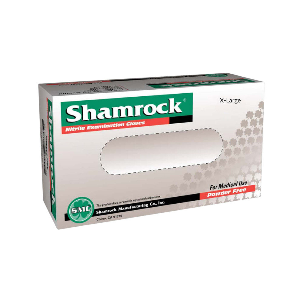 X-Large Shamrock Nitrile Exam Gloves