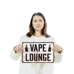 Vape Lounge Sign Clouds Welcome Chill Here Durable Perfect for Dens Studios