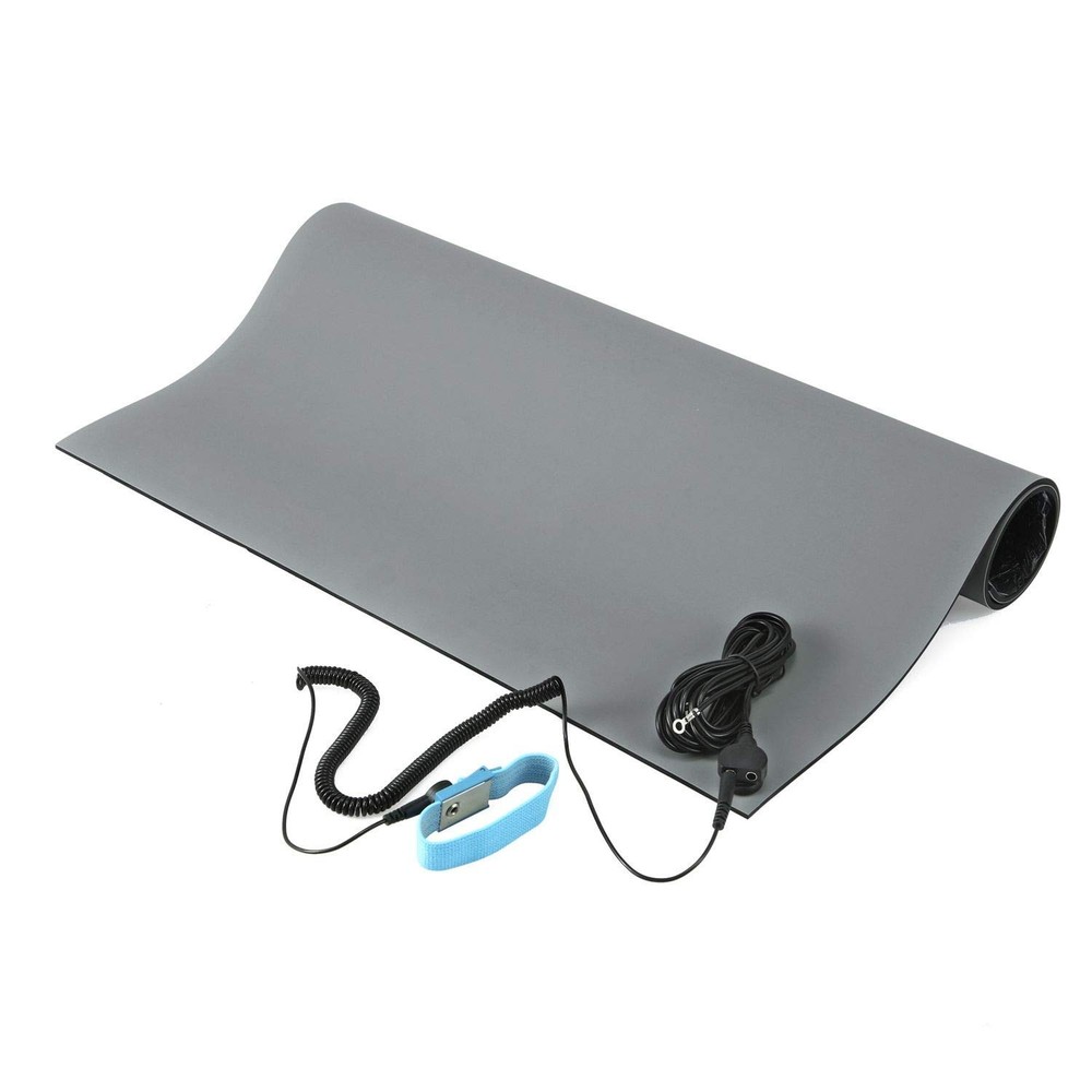 MWRF Source ESD Mat Kit with Wrist Strap and Grounding Cord 2 FT x 3 FT x 0.1…