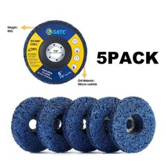 5”x7/8″ 5 Pack Poly Strip Disc Wheel Paint Rust Removal Clean Angle Grinder New