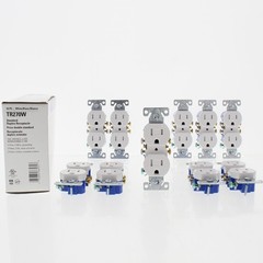 Eaton TR270W White Tamper Resistant 15A Duplex Receptacle Outlets 10-pack