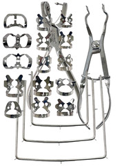20 Pcs German Rubber Dam Starter Kit with Frame Punch Clamps Dental Instruments