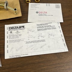 Delta Award Bathroom Faucet 3567-PBLHP Polished Brass No Handles – ⚠️ READ