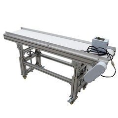 110V 59″L×7.9″W Electric Commercial PVC Belt Conveyor Aluminum Body 120W 66Lbs