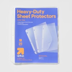 25ct Heavy-Duty Sheet Protectors Clear
