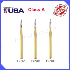 10Pc Dental Trimming & Finishing Drill Tungsten Carbide Flame Bur 7901 7902 7903