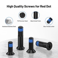 Red Dot Screw Kit Includes M4 and #632 Types with Torx T10 Head and Blue Thre…
