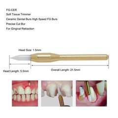 Dental Surgical Ceramic Soft Tissue Trimmer Bur for Gingivectomy