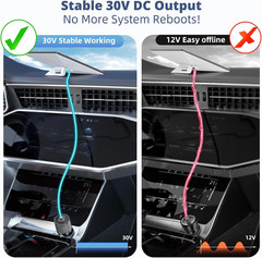 For Starlink Mini Car Adapter, 12V/24V Car Charger to 30V Step up for Starlink M