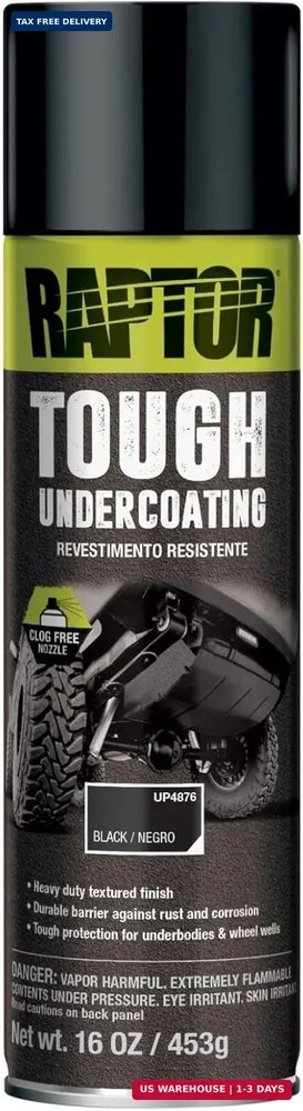 RAPTOR 1K Tough Undercoating, Professional Grade Protective Truck Spray Paint, E