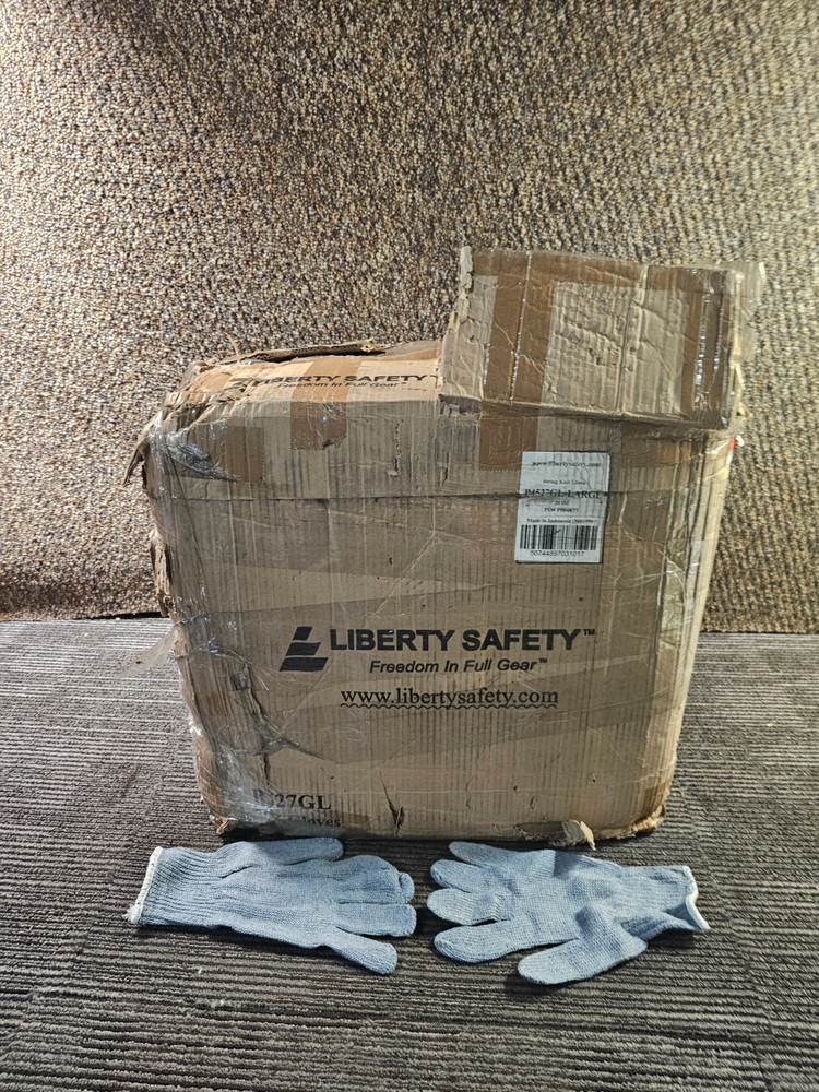 (QTY 240 PAIRS) Liberty Safety P4527 Large Cotton/Polyester String Knit Gloves