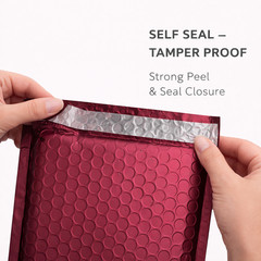 Matte Metallic Bordeaux Poly Bubble Mailers 6.5 x 10 | Padded Shipping Envelopes