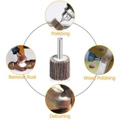 5PCS Drill Flap Wheel Sander 1x1x1/4″ Flapper Sanding Grinding 40 60 80 120 Grit