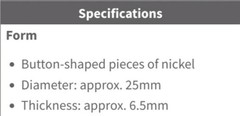 Electrolytic Nickel Rounds, 8 Pound Increments, Pro Grade Nickel Plating Anodes