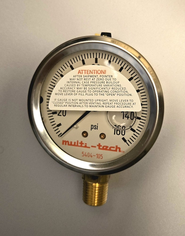 Multi-Tech 5404-105 Liquid Pressure Gauge 2.5″ 160 PSI 3/8 NPT compare Marsh