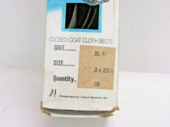 NOS! (5) SAIT ABRASIVE CLOSED COAT CLOTH BELTS, 3″ x 23-3/4″, GRIT: 80X