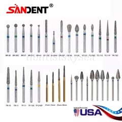Dental Diamond /Carbide Steel Burs Drill Round For High Speed Handpiece /HP Burs