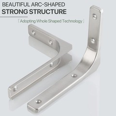 SAYAYO Heavy Duty Floating Shelf Brackets 8 Inch x 6 Inch, Stainless Steel Wa…