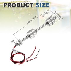 Float Switch, 150mm Rod 110V 0.5A Vertical Double Tank Liquid Level Controller