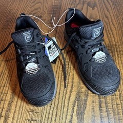 SKECHERS WORK 7.5 Wide Steel Toe Memory Foam Air Cooled Slip On Safety Sneakers