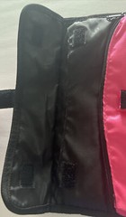 CASE-IT Zipper Pouch for Three-Ring Binder Storage Pink with Black Mesh