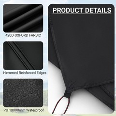 2 Pack 6×8 ft Black Heavy-Duty Waterproof Tarps – Oxford Fabric Tarpaulin wit…