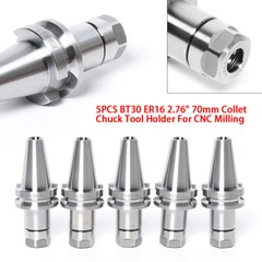 BT30 ER16 70mm 5PCS SET Collet Chuck Tool Holder Balance 12000RPM BT 30 USA