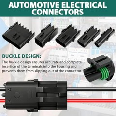 401PCS 25 Sets Weather Pack Connectors Kit, 1 2 3 4 6Pin Automotive