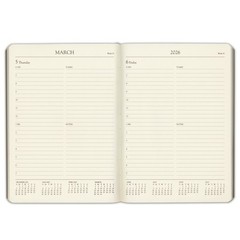 Gallery Leather Daily Planner 2027, 12 Months, Desk Calendar Notebook, 8 x 5.5″