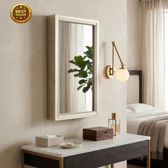 Hives & Honey Jamie Wall Mounted Jewelry Mirror Cabinet, Champagne – Hidden Jewe