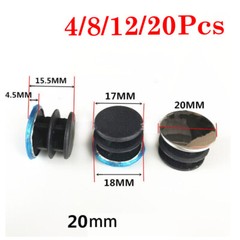 4/8/12/20pcs Round Tubing Plugs For 1″ OD Pipe Silver Cap Hole Cover Snap in US